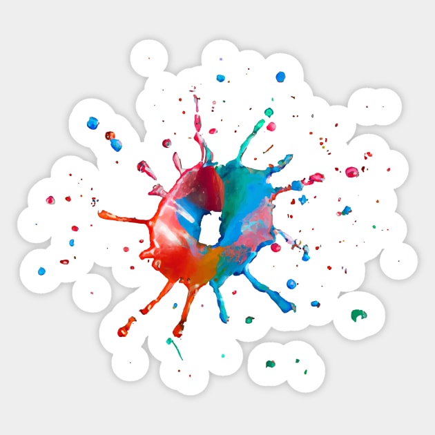 Paint explosion splash design Sticker by N1L3SH